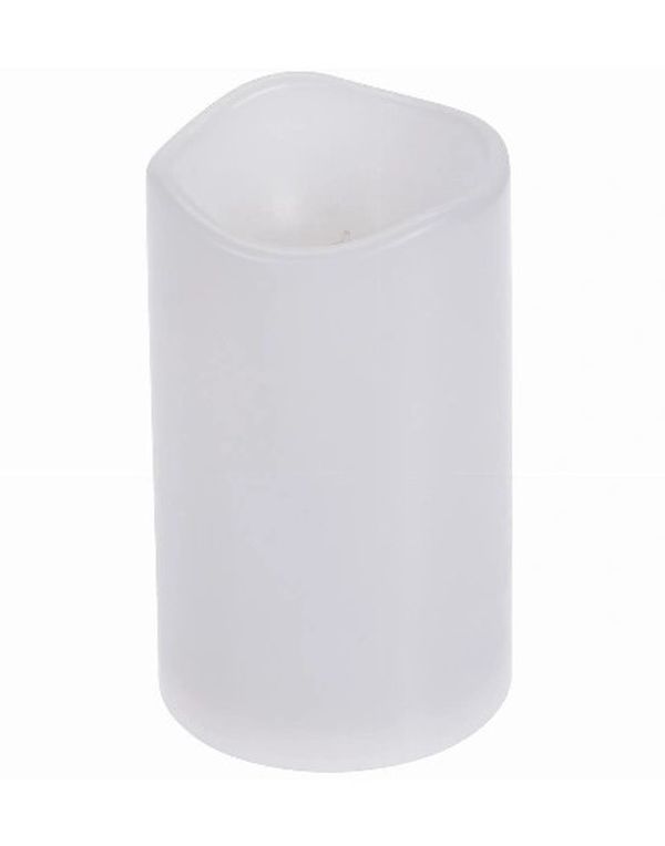 Candela Bianca Classica Con Luce LED 15Cm