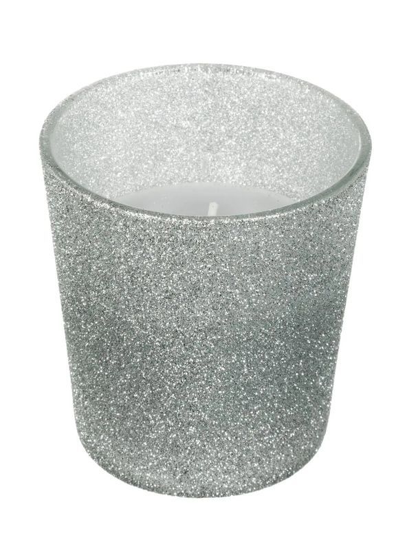Candela Decorativa Natalizia Argento