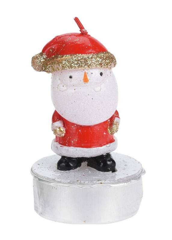 Candela Con Figura Natalizia 6Cm