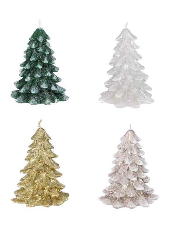 Dekorative Kerze In Baumform 9X12Cm - Sortiert