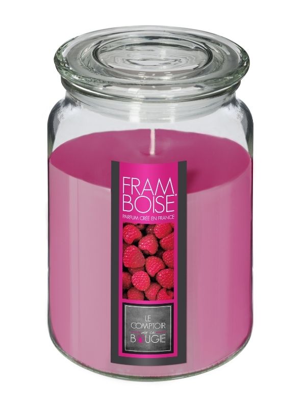 Bougie Parfumée Avec Pot En Verre Nina Framboise 510G
