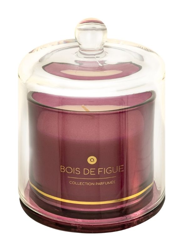 Bougie Parfumée Déco Avec Cloche En Verre Ilea Bois De Figuier 240G
