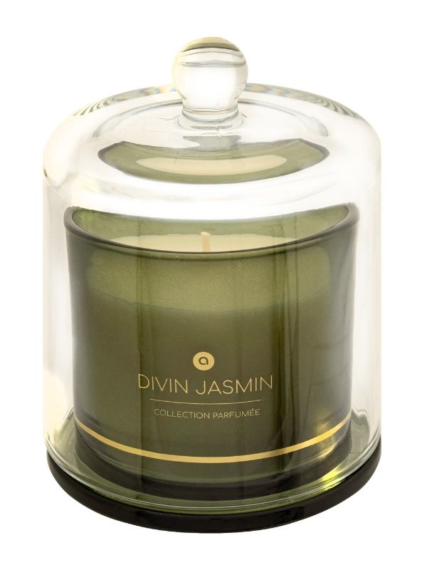 Bougie Parfumée Déco Avec Cloche En Verre Ilea Jasmin 240G