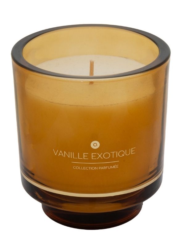 Deko-Duftkerze Mit Farbiger Glasvase Ilea Vanille 225G