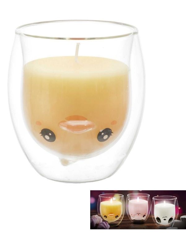 Bougie Parfumée Kawaii Verre À Double Paroi 9.5Cm - Assortis