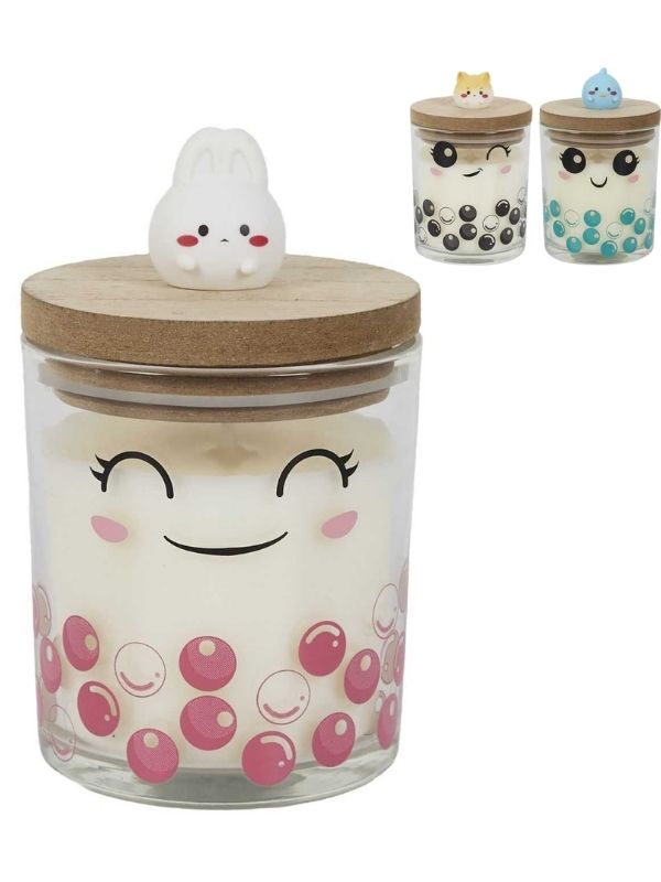  Bougie Parfumée En Verre Kawaii - Assorti