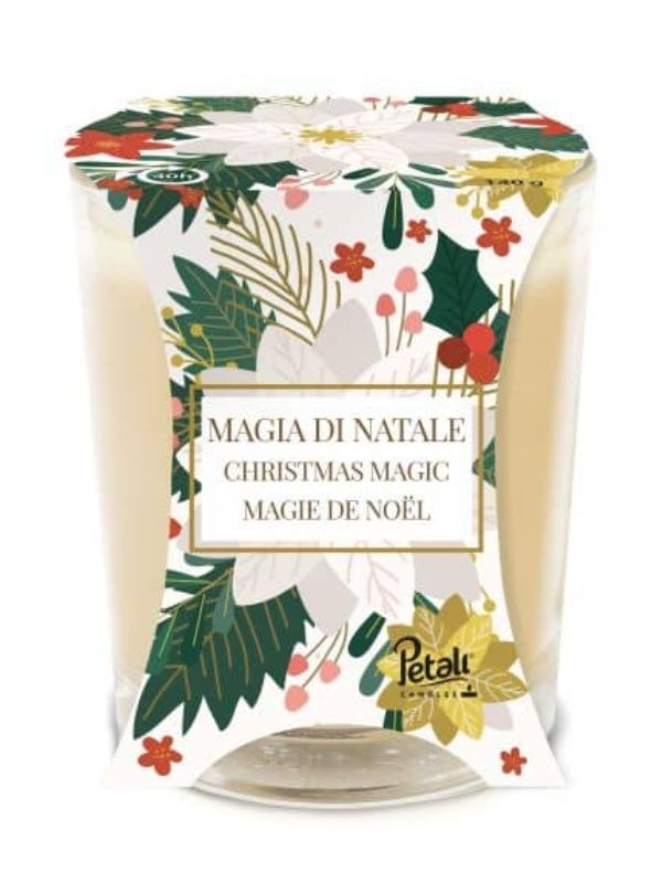 Bicchiere Con Candela Magia Di Natale 170G