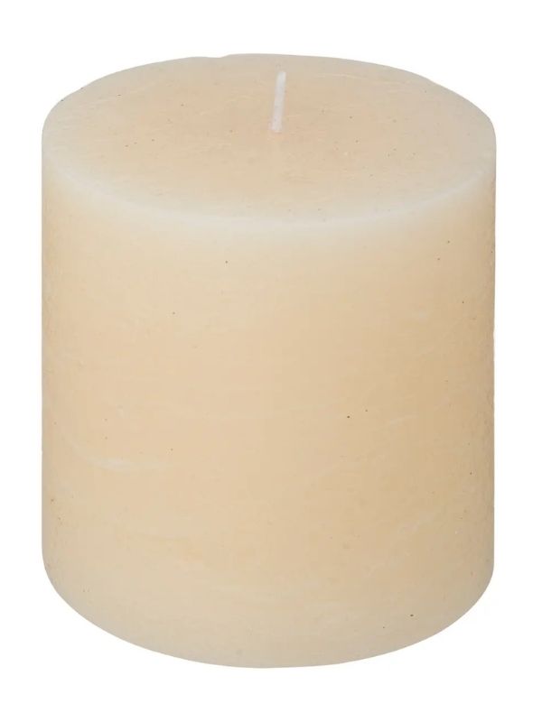 Candela Decorativa Rotonda Olia Color Avorio 10Cm