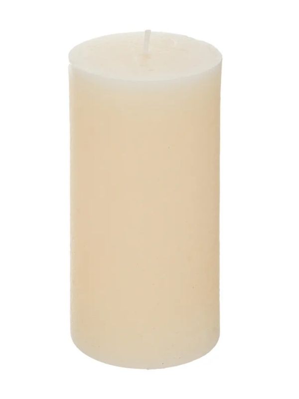 Bougie Décorative Ronde Olia Couleur Ivoire 6.8X14Cm