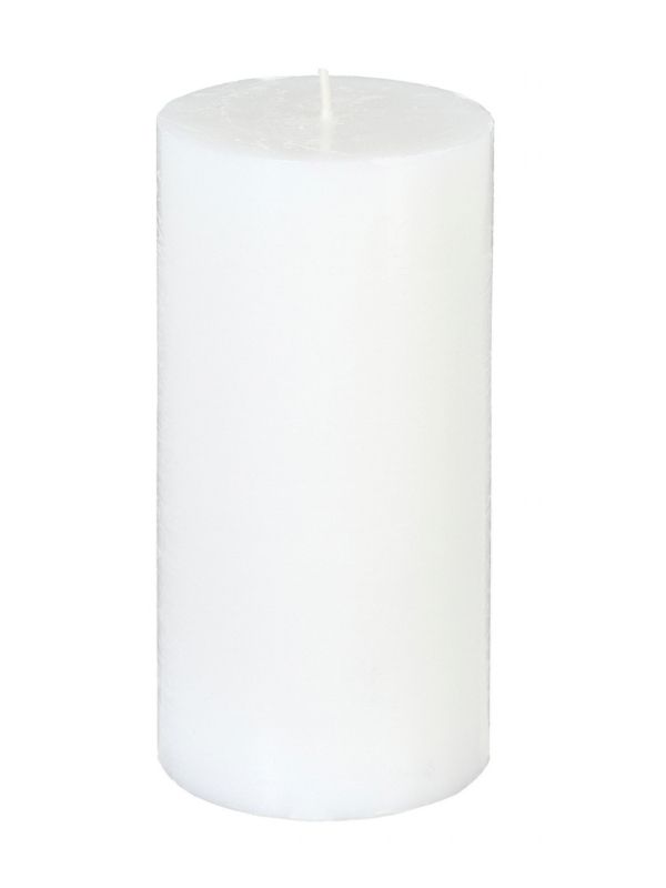 Candela Decorativa Rotonda Olia Color Bianco 6.8X14Cm
