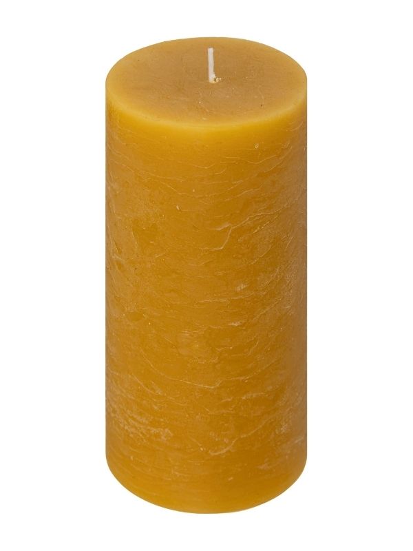Candela Decorativa Rotonda Olia Color Giallo 6.8X14Cm