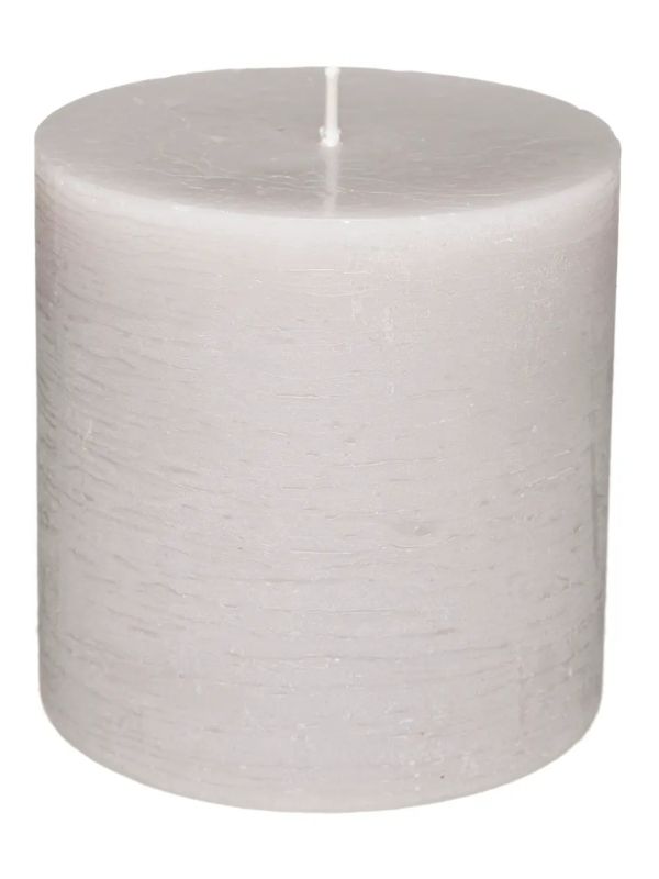 Bougie Décorative Ronde Olia Couleur Taupe 10Cm