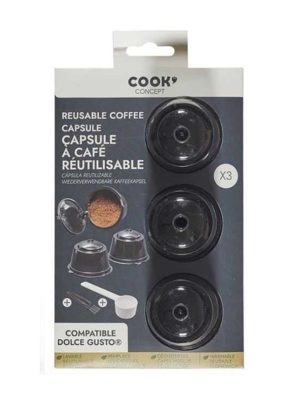 Accessoire De Cuisine Capsules De Café Réutilisables Pour Le Goût Doux 3 Pièces 