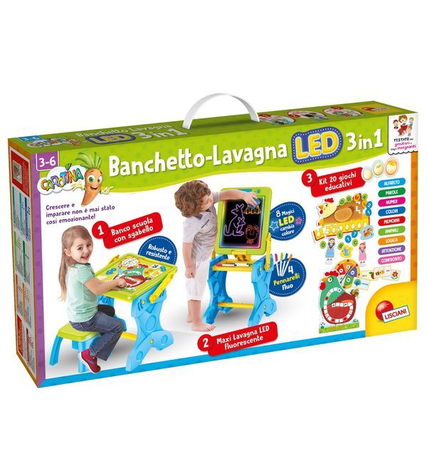 CAROTINA Banchetto Led Gioco E Imparo 3 In 1