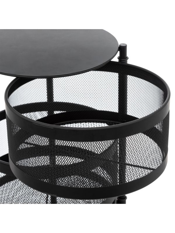 Carrello Con Cestelli Rotondi Rotanti Mayaj 33x76cm