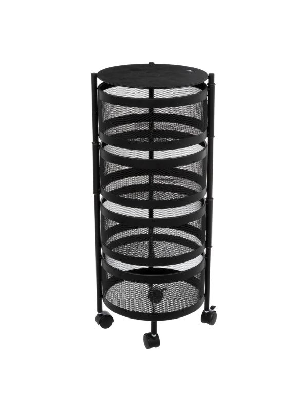 Carrello Con Cestelli Rotondi Rotanti Mayaj 33x76cm