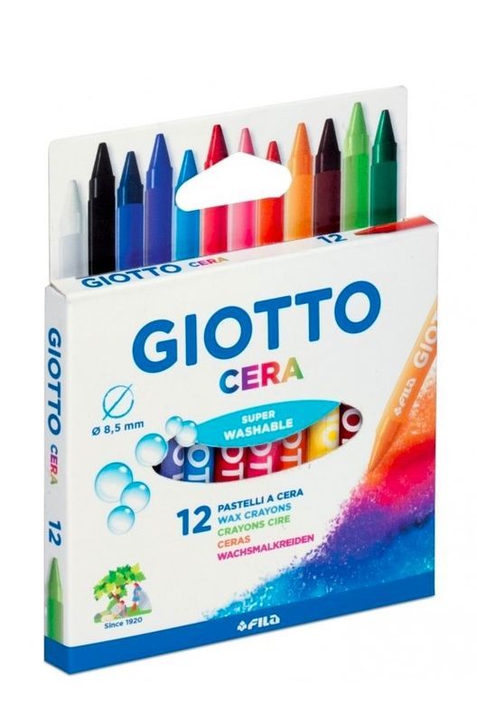 GIOTTO 12 Crayons De Cire Lavables