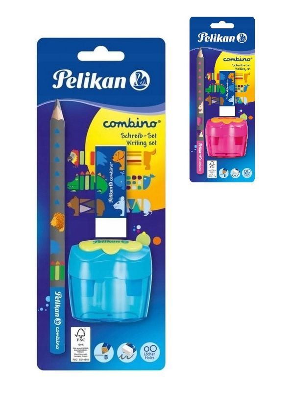 PELIKAN Set Avec Crayon, Taille-Crayon Et Gomme - Assortis