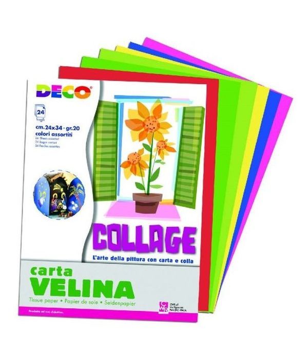  Set Carta Velina 24 Fogli 24X34Cm - Assortito