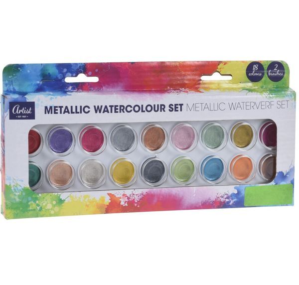  Farbset Aquarellfarben 18 Stücke 
