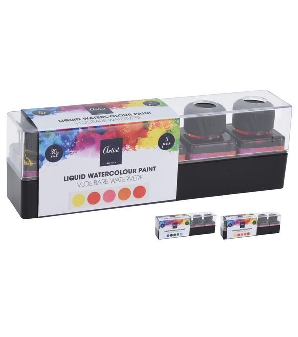  Set Colori Ad Acqua 5 Pezzi 30Ml - Assortito