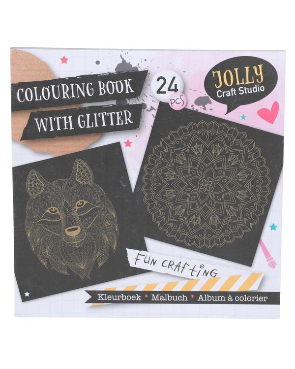  Album Da Colorare Con Glitter - Assortito