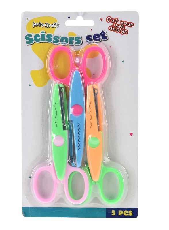  Set De Bricolage Ciseaux De Couleur 3 Pièces 