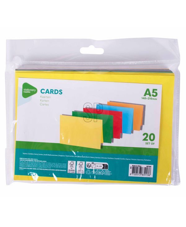  Set Carta Color 20 Fogli 