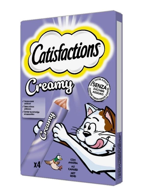 CATISFACTION Snacks Creamy Canard 4X10G