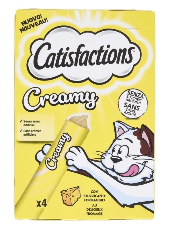 CATISFACTION Snacks Creamy Käse 4X10G