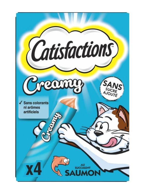 CATISFACTION Snacks Creamy Saumon 4X10G
