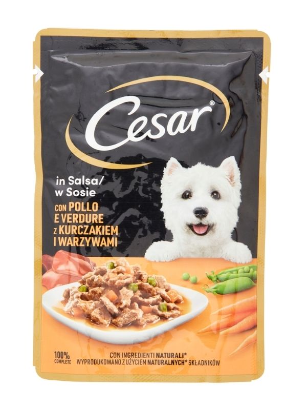 CESAR Morceaux En Sauce Poulet Et Légumes 100G