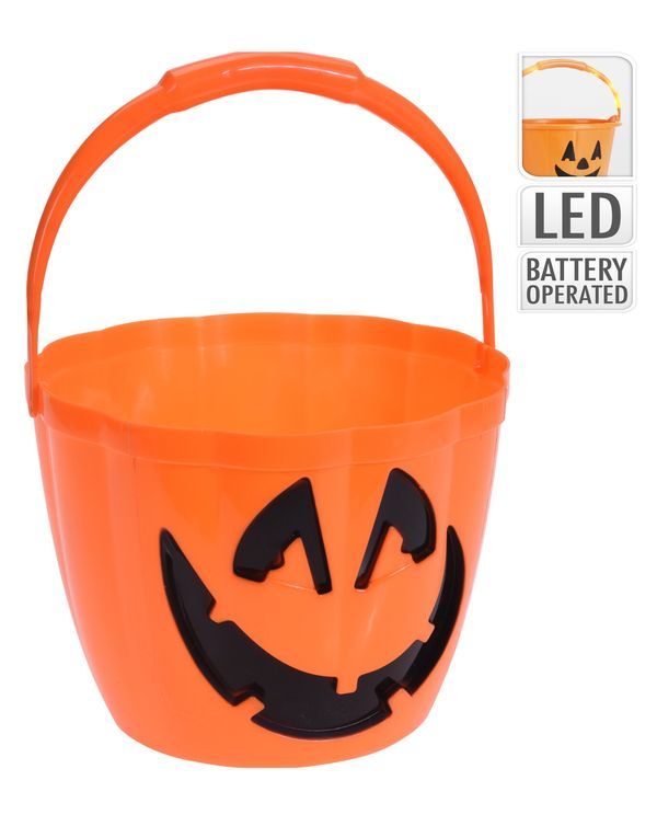 Halloween -Eimer mit LED -Lichtern
