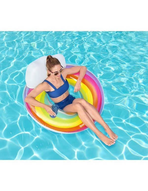 BESTWAY Ciambella Gonfiabile Arcobaleno Con Seduta 107Cm