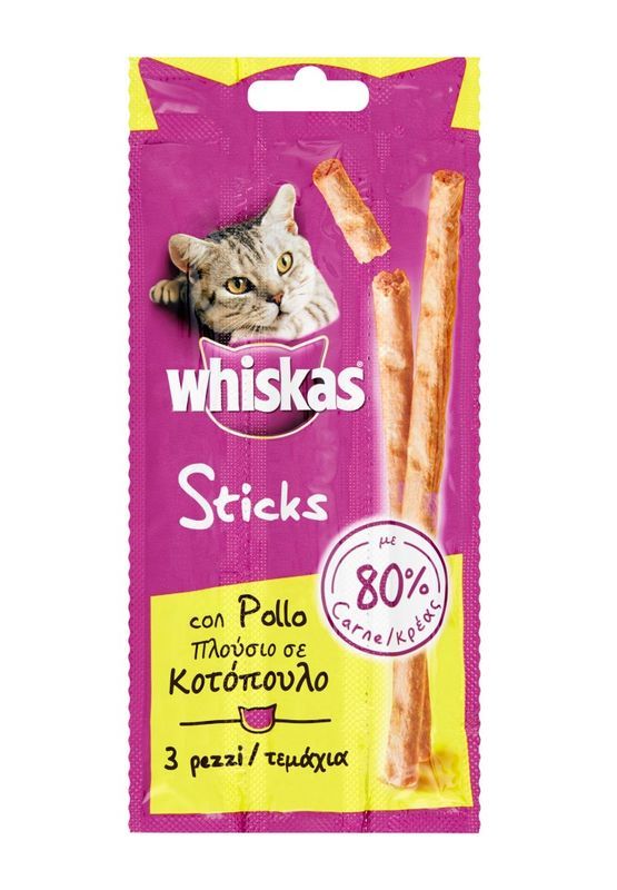 WHISKAS Sticks Snacks Huhn 18G