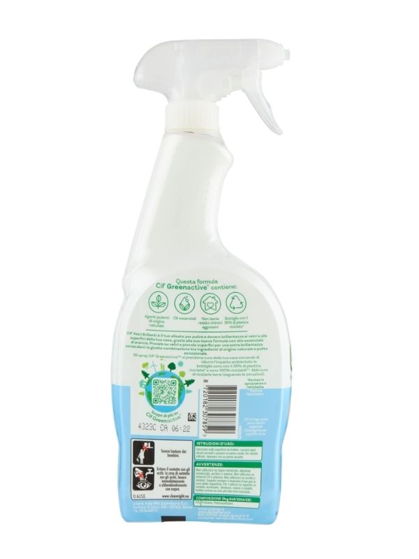 CIF Spray Greenactive Brillantglas Ätherisches Öl Orange 650Ml
