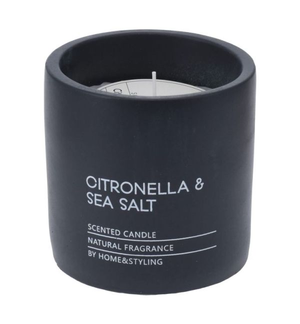 Vaso Antracite Con Citronella 10Cm