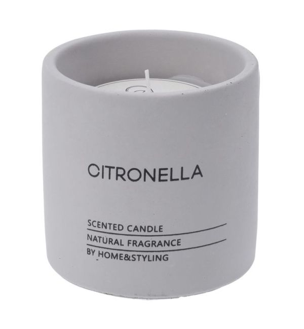 Vasetto Grigio Con Citronella 10X10Cm