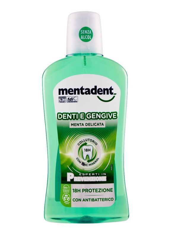 MENTADENT Colluttorio Denti E Gengive Menta Delicata 500Ml