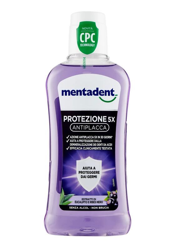 MENTADENT Colluttorio Protezione 5X Antiplacca 400Ml