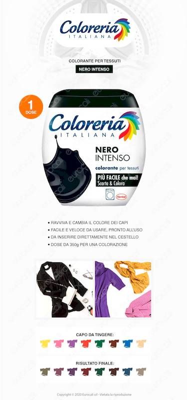 Grey Coloreria Colorante Per Tessuti - Nero Intenso 350g