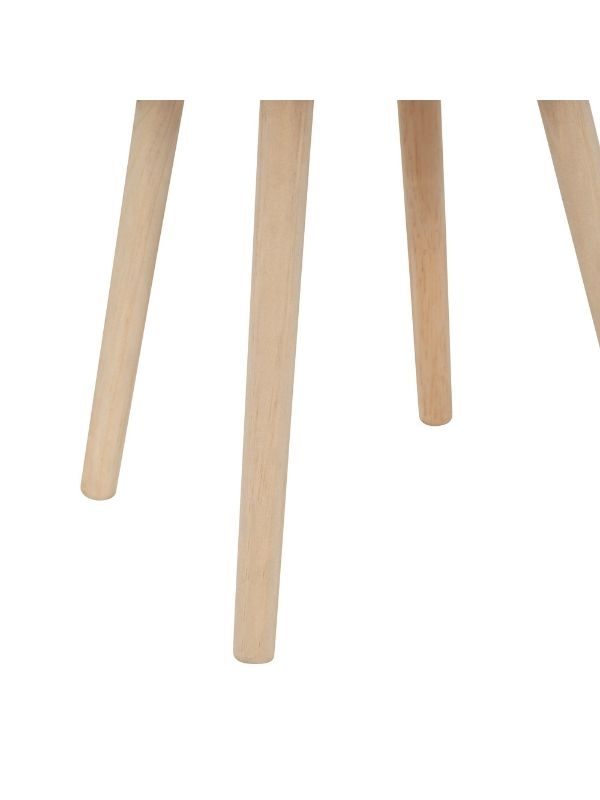 Table De Chevet Déco Avec Ouverture Nysos En Bois Crème 54X40X40Cm