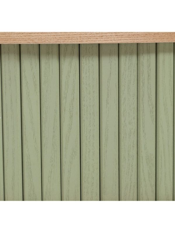 Table De Chevet Déco Avec Ouverture Nysos En Bois Vert 54X40X40Cm