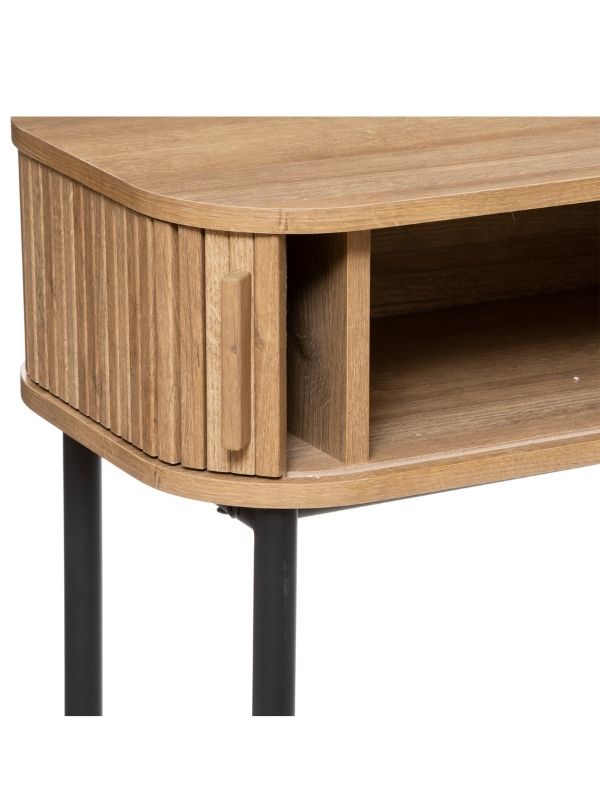 Table Console Déco Avec Ouverture Colva En Bois 100X80X35Cm