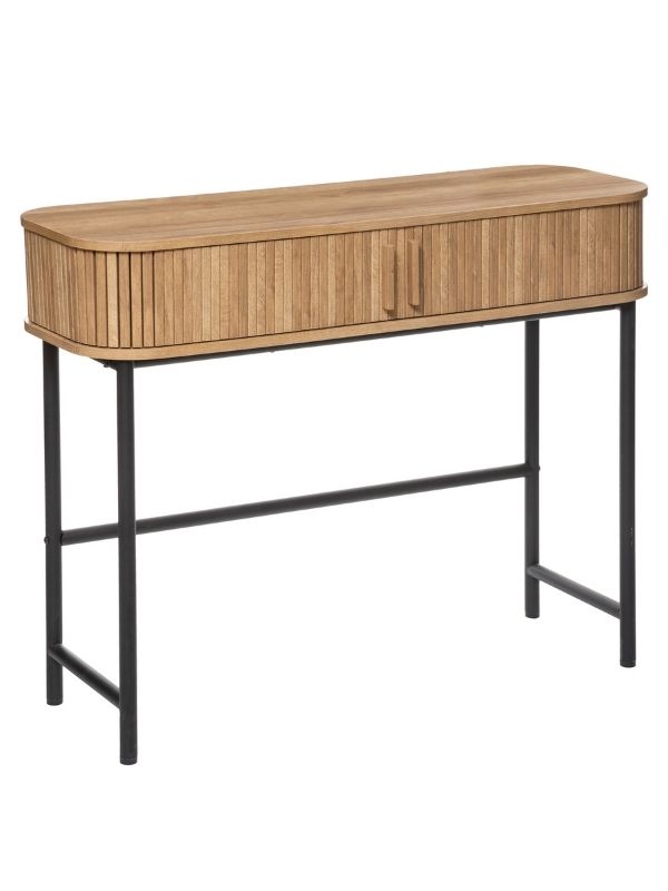 Table Console Déco Avec Ouverture Colva En Bois 100X80X35Cm