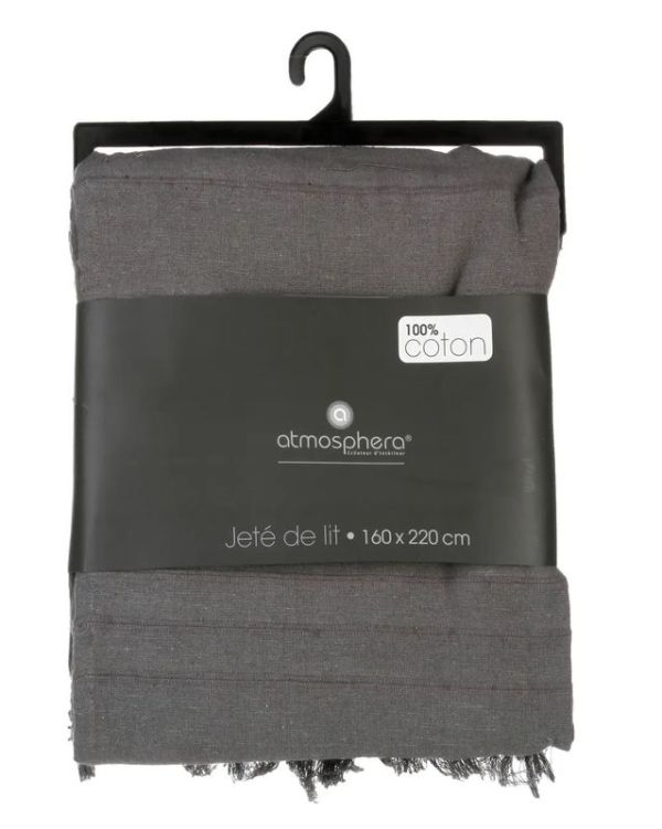 Coperta Decorativa Per La Camera Da Letto Color Grigio 160X220Cm