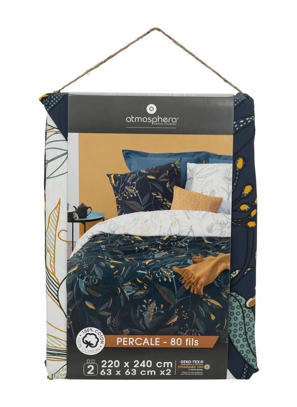 Ensemble De Lit Double Imprimé Kepas En Coton 240X220Cm