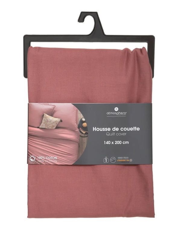 Copripiumino Per Letto Singolo In Cotone Blush 140X200Cm