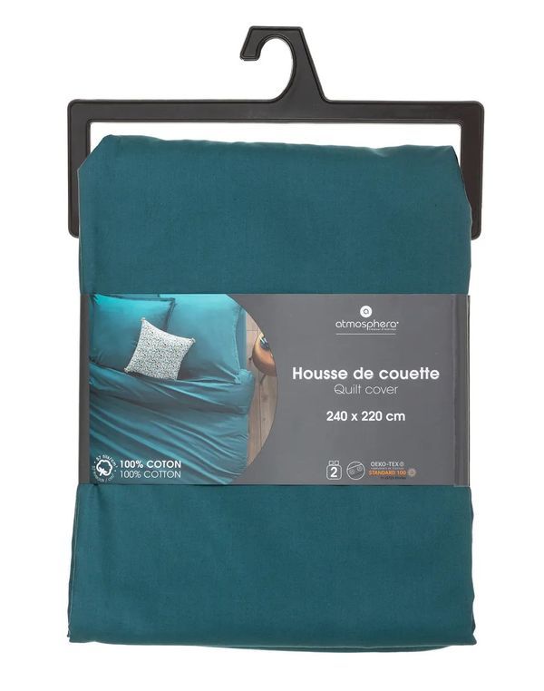 Copripiumino Per Letto Matrimoniale Carina In Cotone Blu 240X220Cm