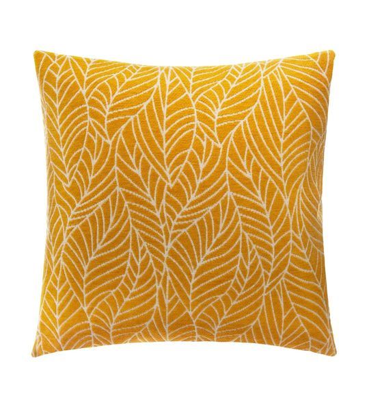 Copricuscino Stile Foliage Color Ocra 40X40Cm